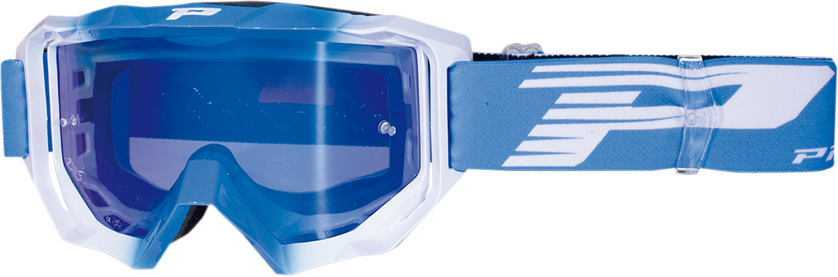 PRO GRIP 3200 FL Goggle - Venom - Light Blue/White - Blue Mirror Lens PZ3200AZBIFL