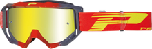 PRO GRIP 3200 FL Goggle - Venom - Gray/Red - Yellow Mirror Lens PZ3200ROGRFL