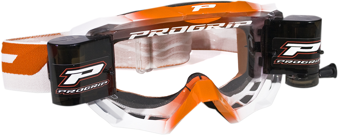 PRO GRIP 3200 Roll-Off Goggle - Venom - Orange - Clear Lens PZ3200ROARA