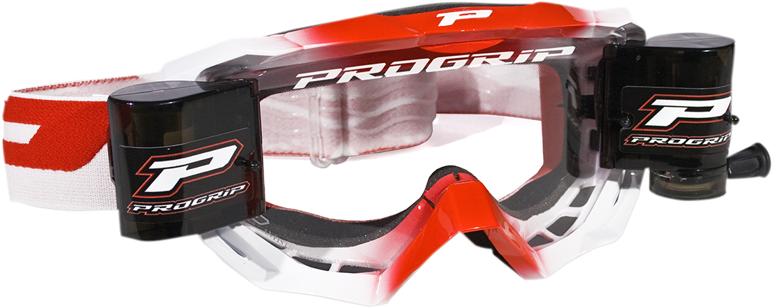PRO GRIP 3200 Roll-Off Goggle - Venom - Red - Clear Lens PZ3200ROROS
