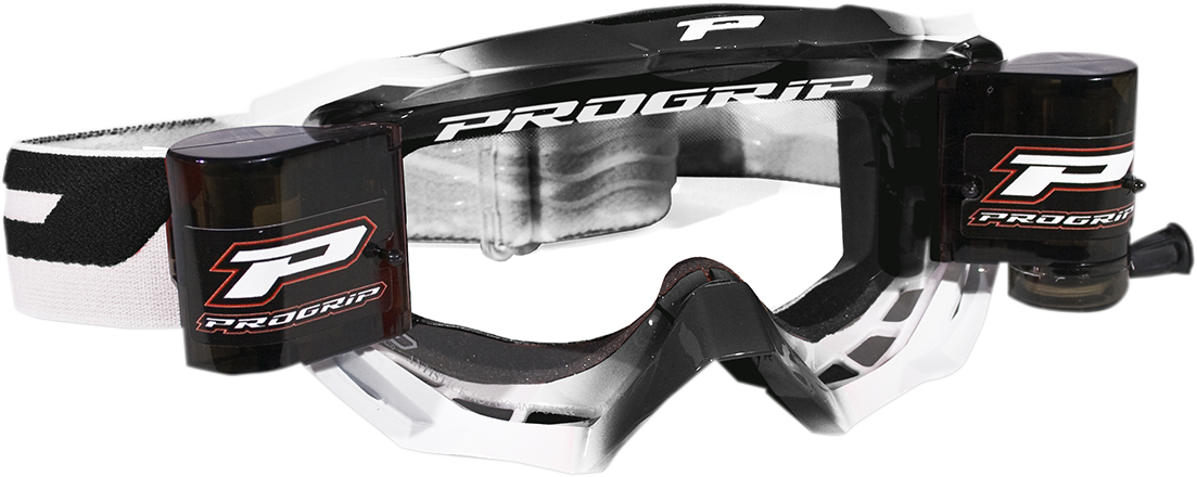 PRO GRIP 3200 Roll-Off Goggle - Venom - Black - Clear Lens PZ3200RONERO