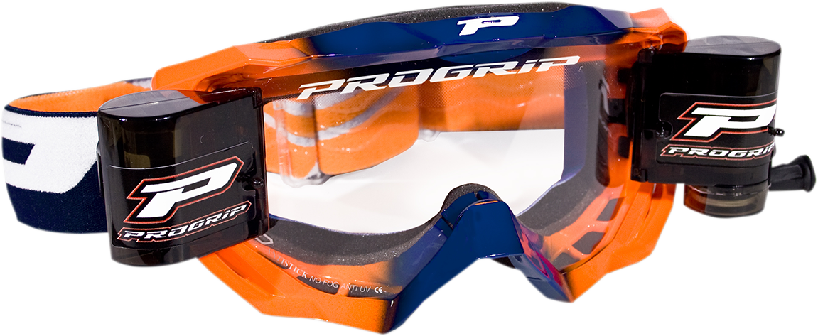 PRO GRIP 3200 Roll-Off Goggle - Venom - Blue/Fluorescent Orange - Clear Lens PZ3200ROBLAF