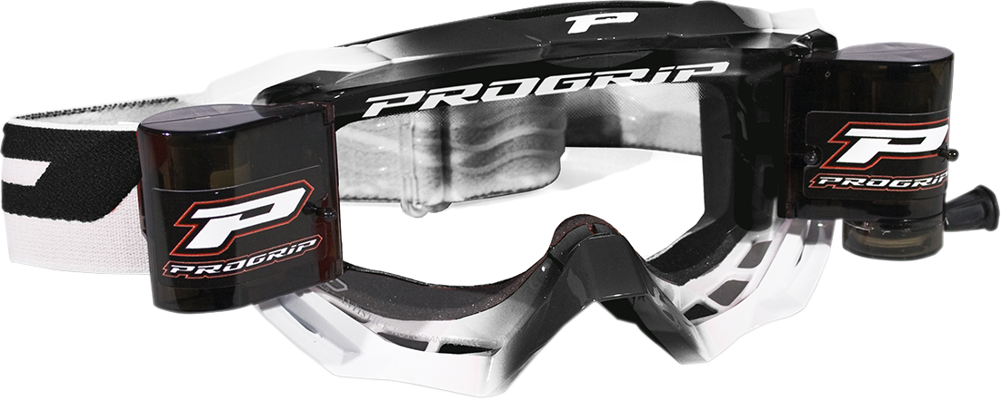 PRO GRIP 3200 Roll-Off Goggle - Venom - Black/White - Clear Lens PZ3200RONEBI