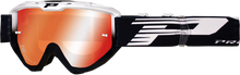 PRO GRIP 3450 FL Goggle - Riot - White/Black - Orange Mirror Lens PZ3450BINEFL