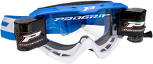 PRO GRIP 3450 Goggle - Riot - Roll-Off - Light Blue/White - Clear Lens PZ3450ROAZBI