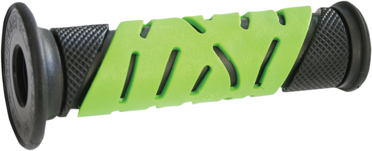 PRO GRIP 719 Dual Density Sportbike Grips - Open Ends - Black/Green 719BKGNOE