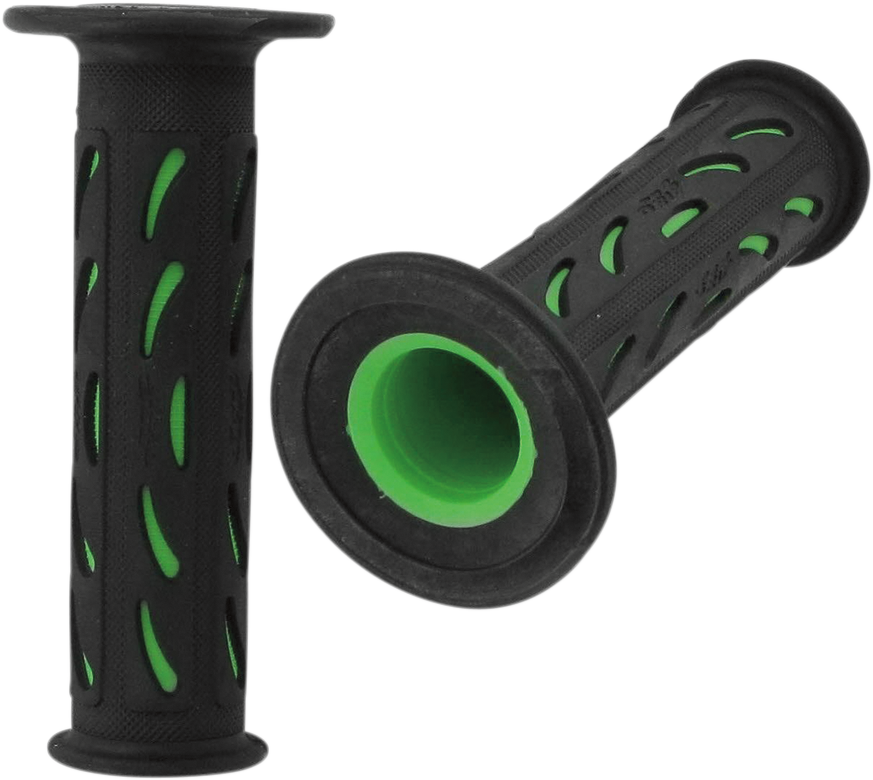 PRO GRIP 724 Dual Density Sportbike Grips - Open Ends - Black/Green PA0724OEVE02