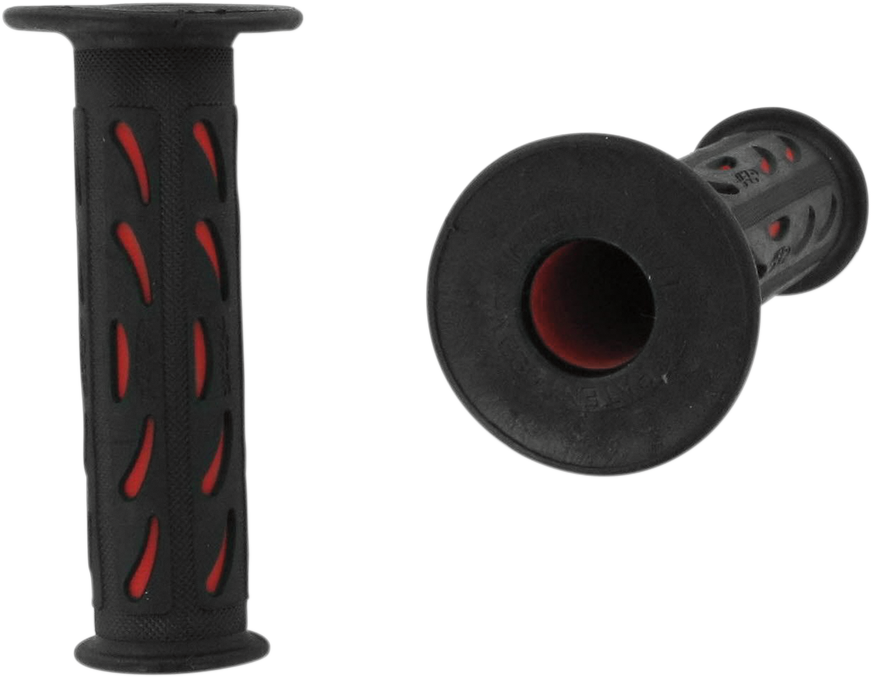 PRO GRIP 724 Dual Density Sportbike Grips - Open Ends - Black/Red PA0724OERO02