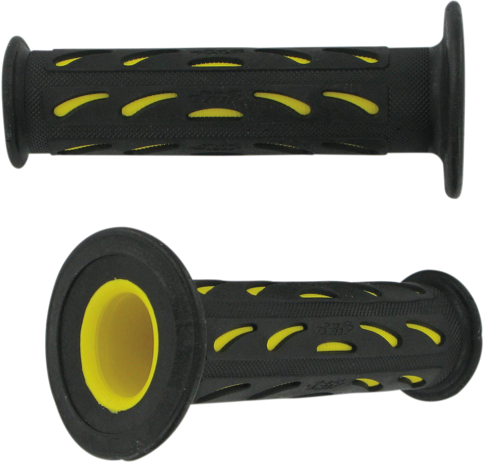 PRO GRIP 724 Dual Density Sportbike Grips - Open Ends - Black/Yellow PA0724OEGI02