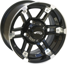 AMS Wheel - Roll'n 104 - Rear - Machined Black - 12x7 - 4/4 - 3+4 0230-0759