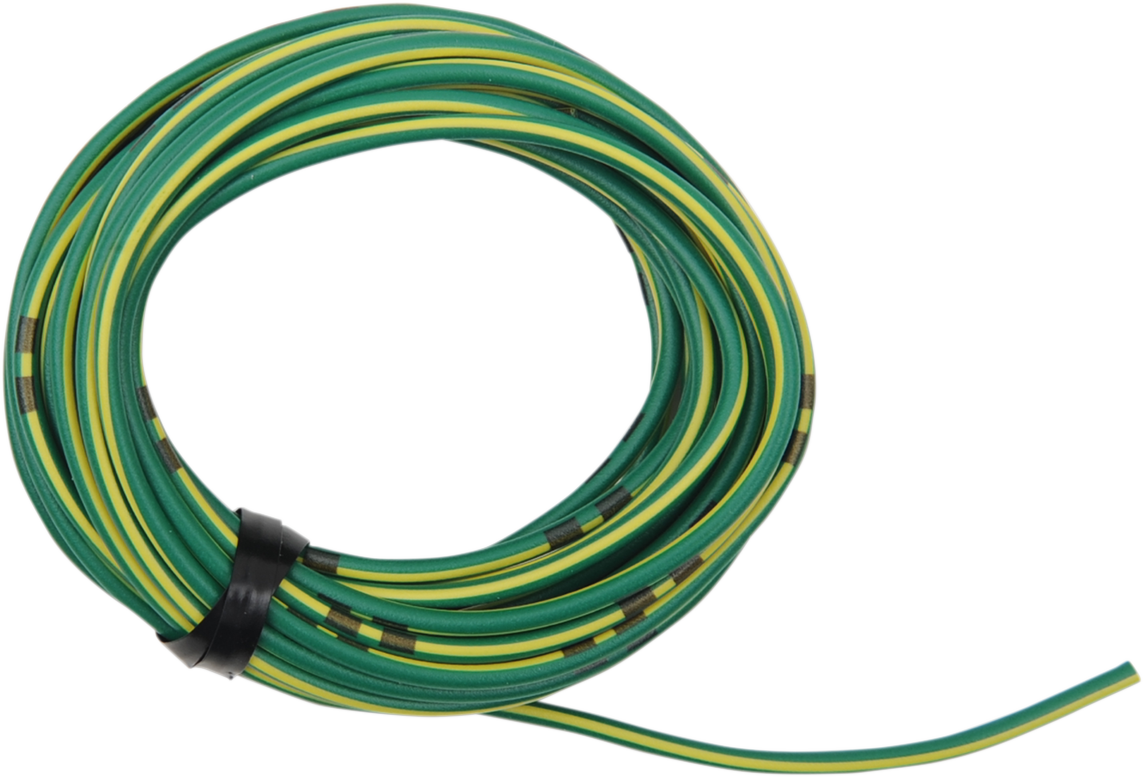 SHINDY 13' Wire Spool - 14 A/12 V - Green/Yellow 16-679