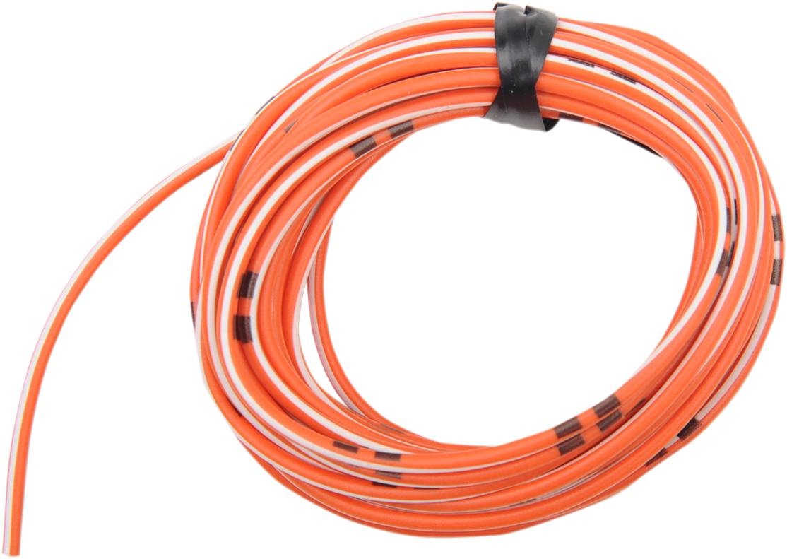 SHINDY 13' Wire Spool - 14 A/12 V - Orange/White 16-689