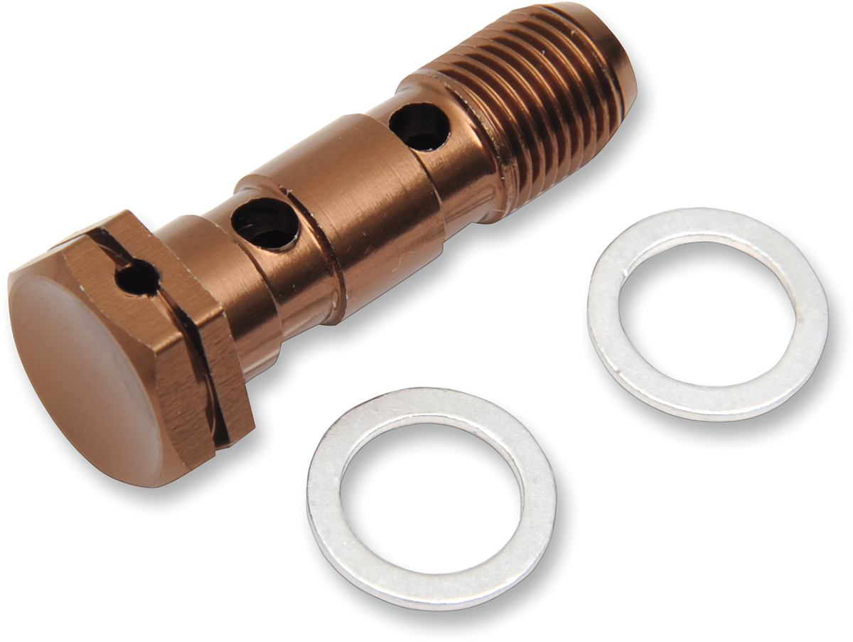 SHINDY Aluminum Banjo Bolt - Double - Suzuki 17-624