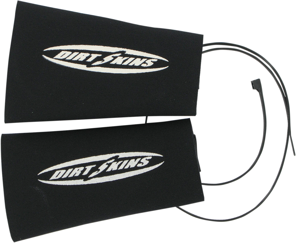 SCHAMPA & DIRT SKINS Fork Covers - 2 mm Neoprene - Black/White - 7.5" Inverted DSFRKSEAL12-1