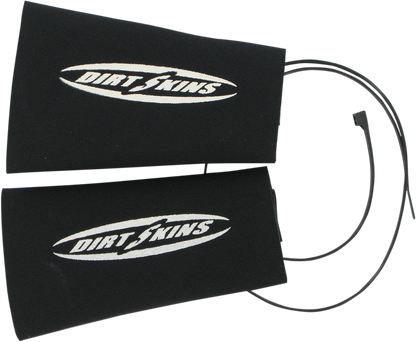 SCHAMPA & DIRT SKINS Fork Covers - 2 mm Neoprene - Black/White - 7.5" Inverted DSFRKSEAL12-1