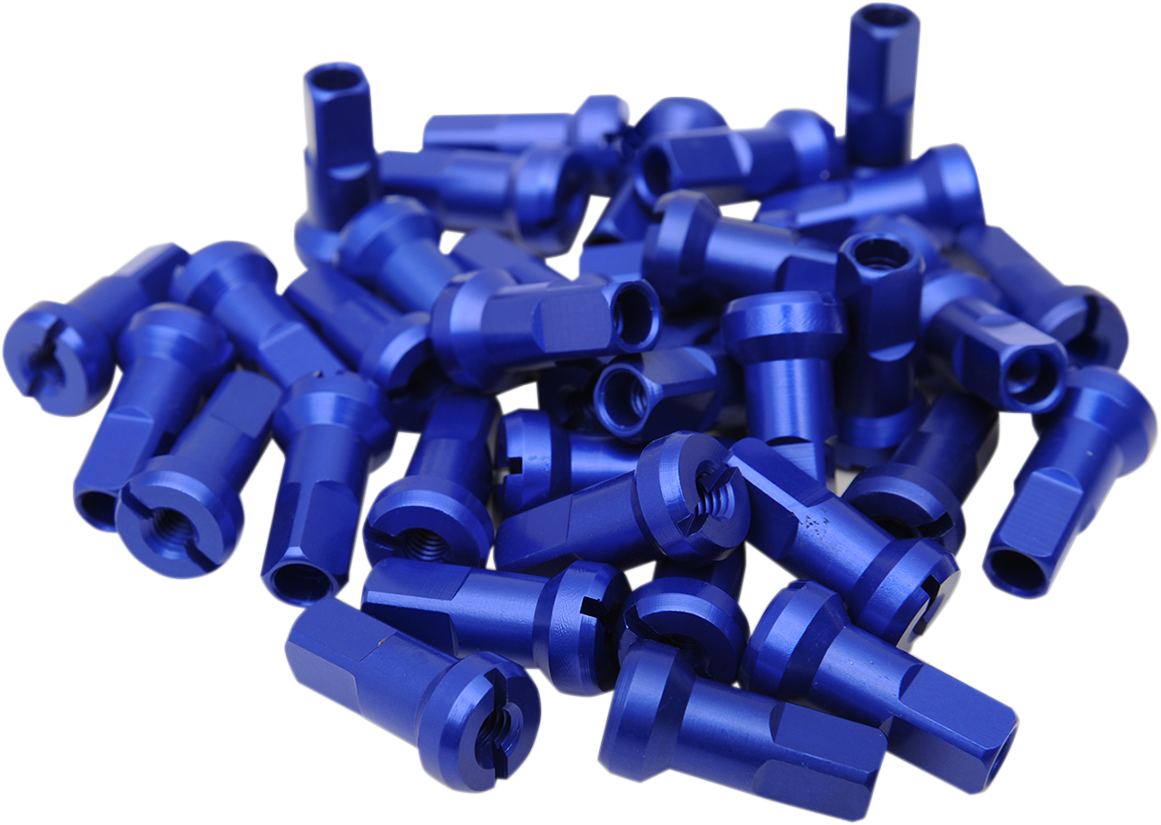 MOOSE OFFROAD Spoke Nipples - MX1 - Blue - 8 Gauge - Set 24-820