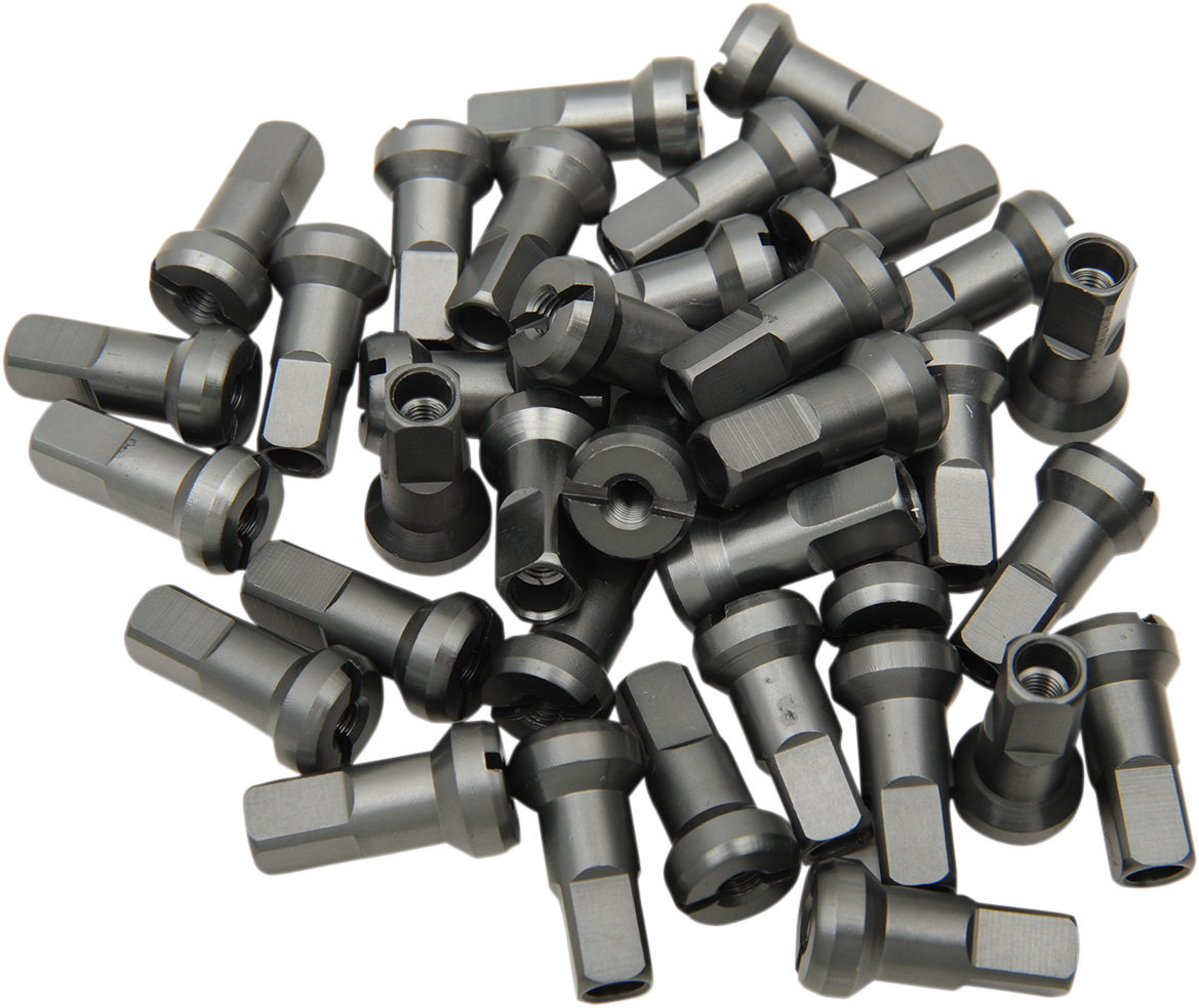 MOOSE OFFROAD Spoke Nipples - MX1 - Titanium Gray - 8 Gauge - Set 24-840