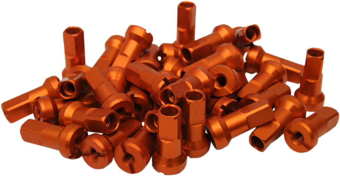 MOOSE OFFROAD Spoke Nipples - MX1 - Orange - 8 Gauge - Set 24-850