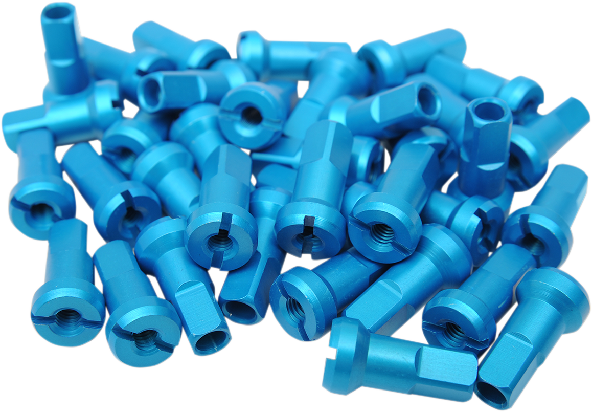 MOOSE OFFROAD Spoke Nipples - MX1 - Lake Blue - 8 Gauge - Set 24-880
