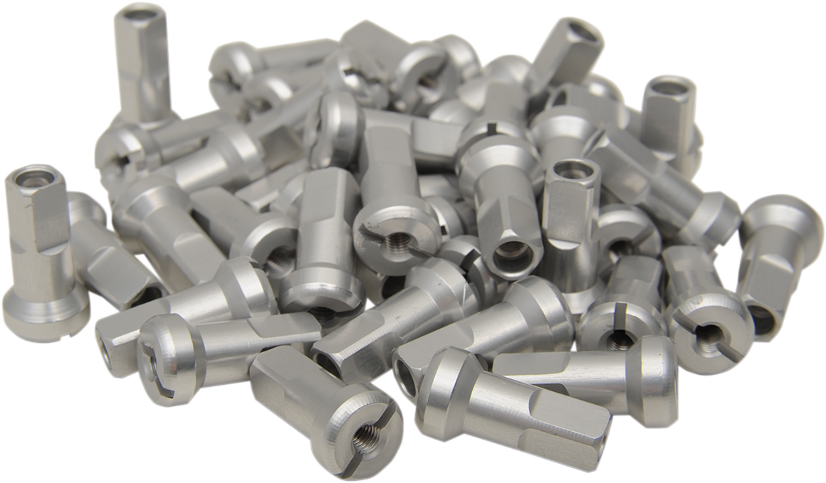 MOOSE OFFROAD Spoke Nipples - MX1 - Silver - 9 Gauge - Set 24-900
