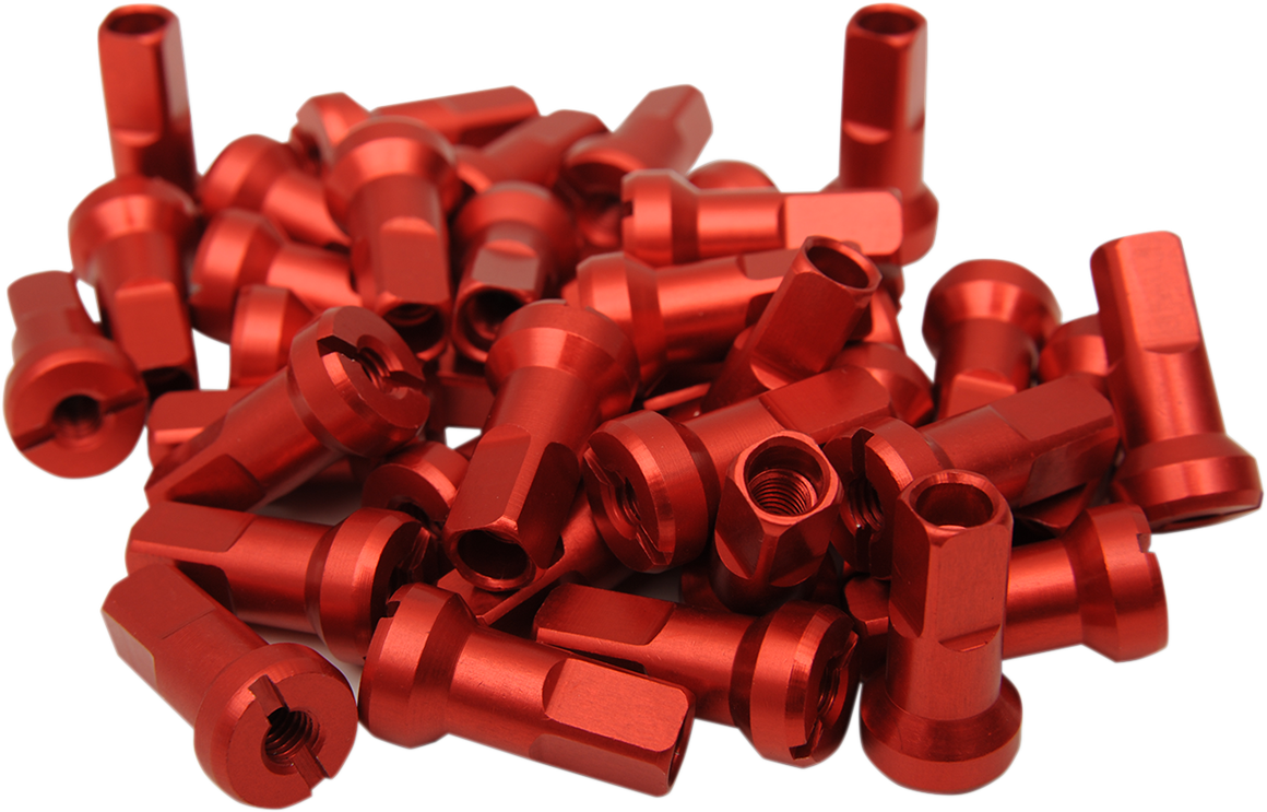 MOOSE OFFROAD Spoke Nipples - MX1 - Red - 9 Gauge - Set 24-930