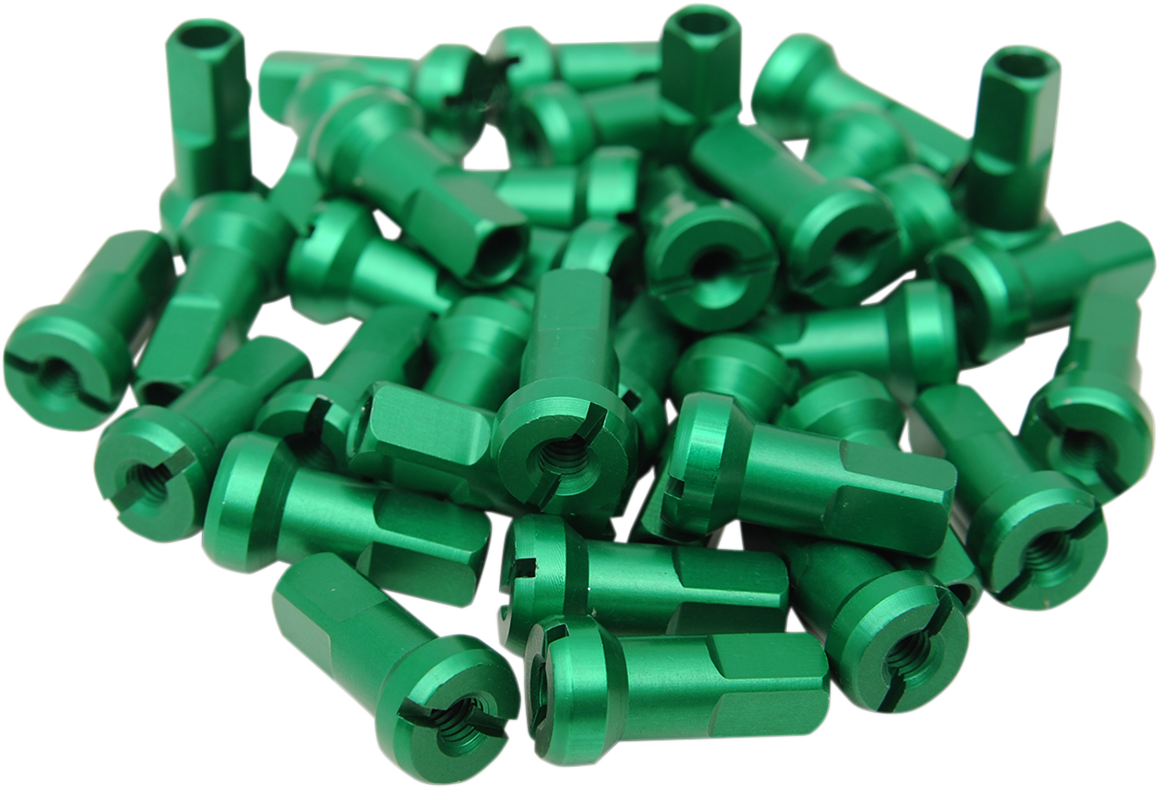 MOOSE OFFROAD Spoke Nipples - MX1 - Green - 9 Gauge - Set 24-960