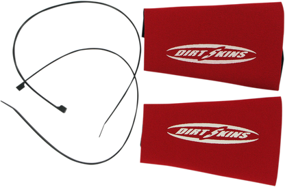 SCHAMPA & DIRT SKINS Fork Covers - 2 mm Neoprene - Red/White - 7.5" Inverted DSFRKSEAL12-3