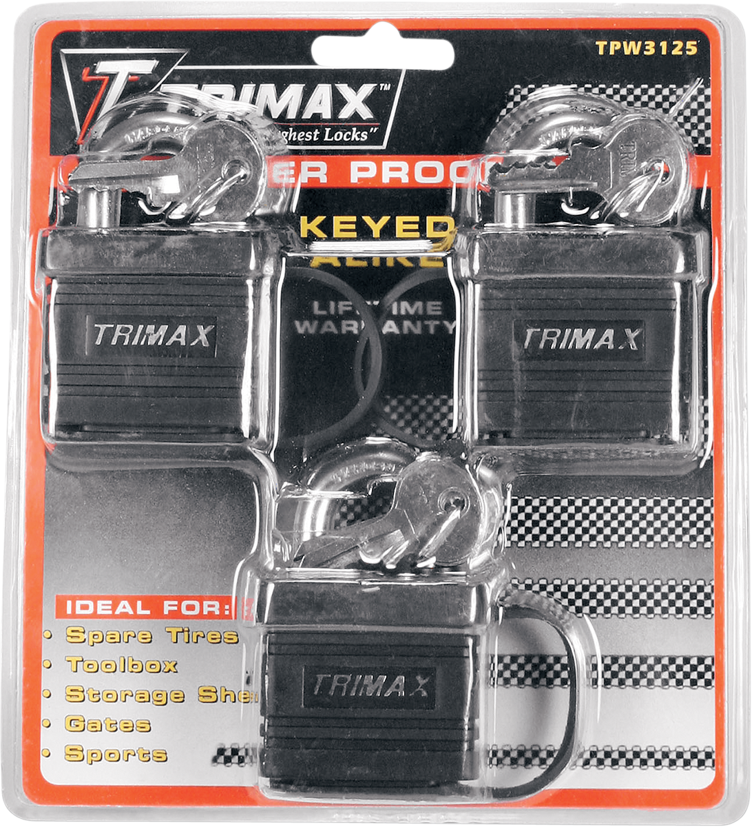 TRIMAX Dual-Locking Lock - 3 Pack TPW3125