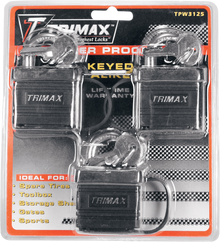 TRIMAX Dual-Locking Lock - 3 Pack TPW3125
