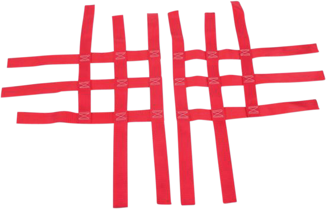 MOTORSPORT PRODUCTS Nerf Bar Net - Red - Polaris/Suzuki/Yamaha 81-0203