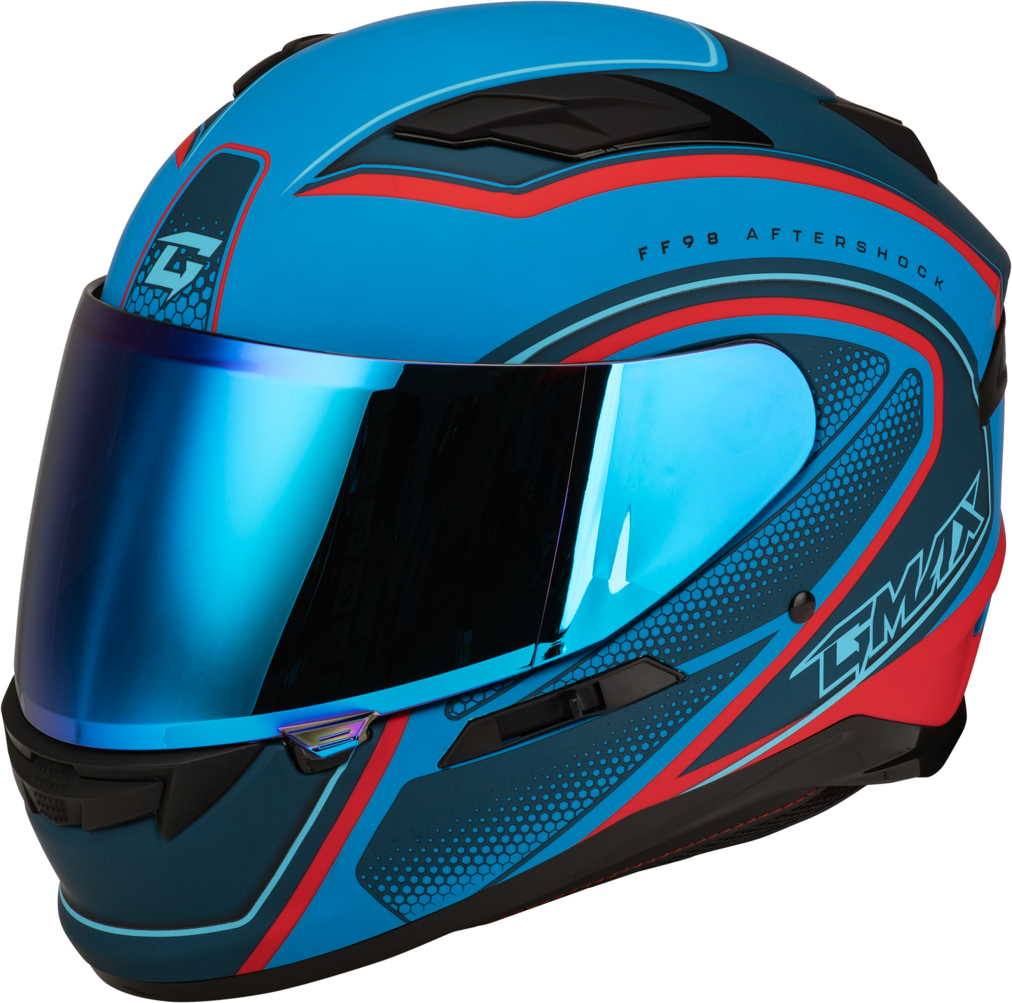 Ff 98 Aftershock Helmet Matte Blue/Red 3x
