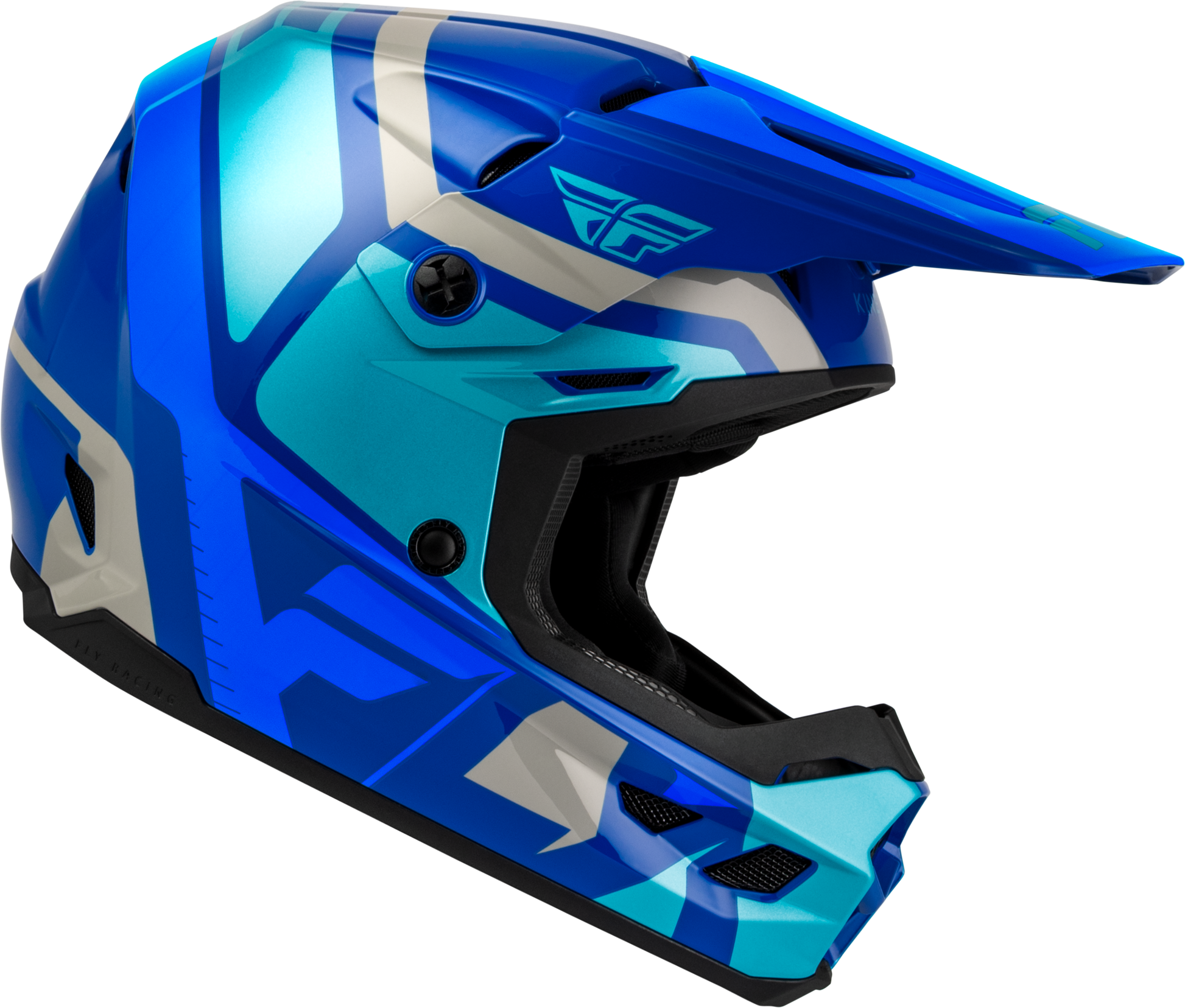 Youth Kinetic Scrap Helmet Blue/Light Blue/Grey Yl