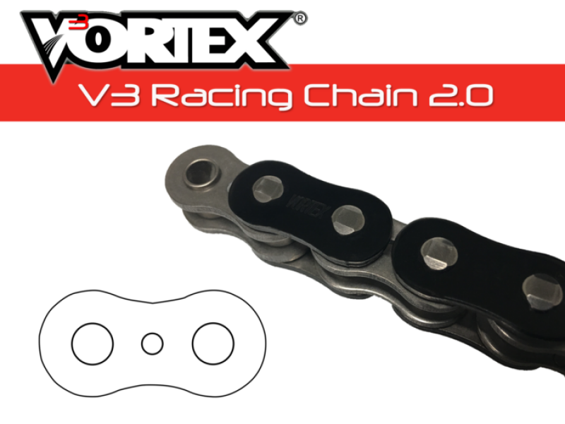 Vortex Racing V3 2.0 Chain 525SX3-112- Black