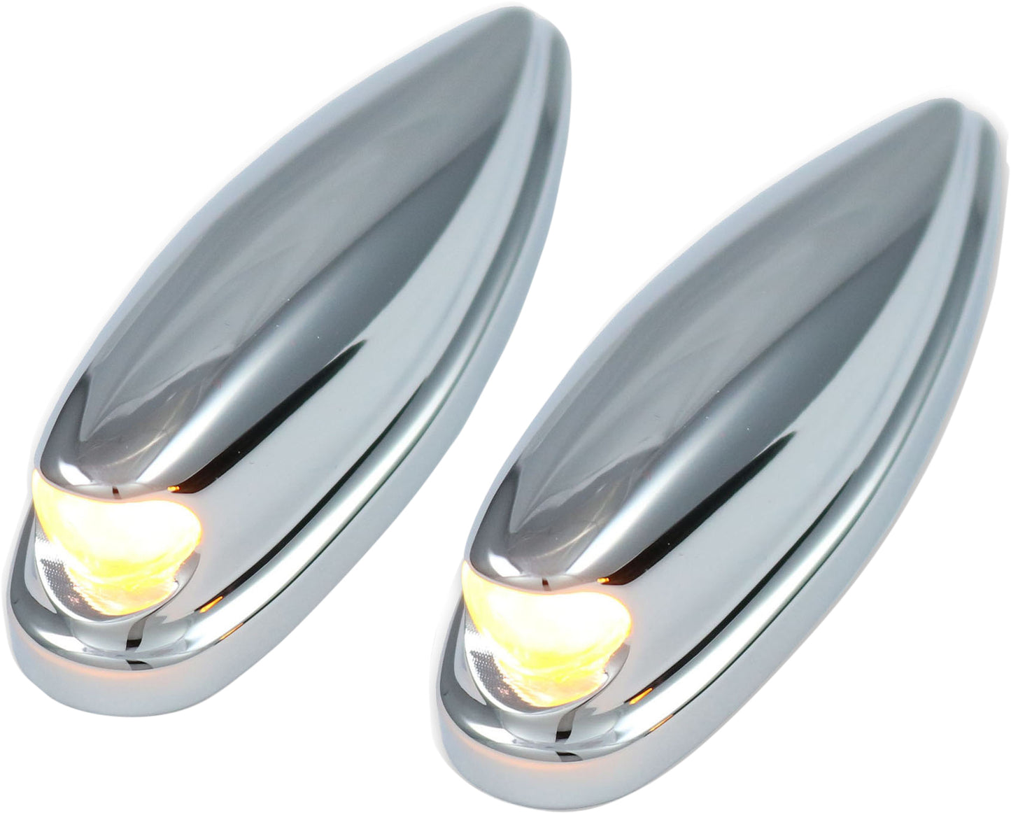 Turn Signal Bullet Chrome `98 13 Fltr