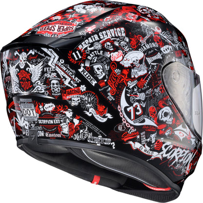 Exo R330 Full Face Helmet Shake 2 Red Sm