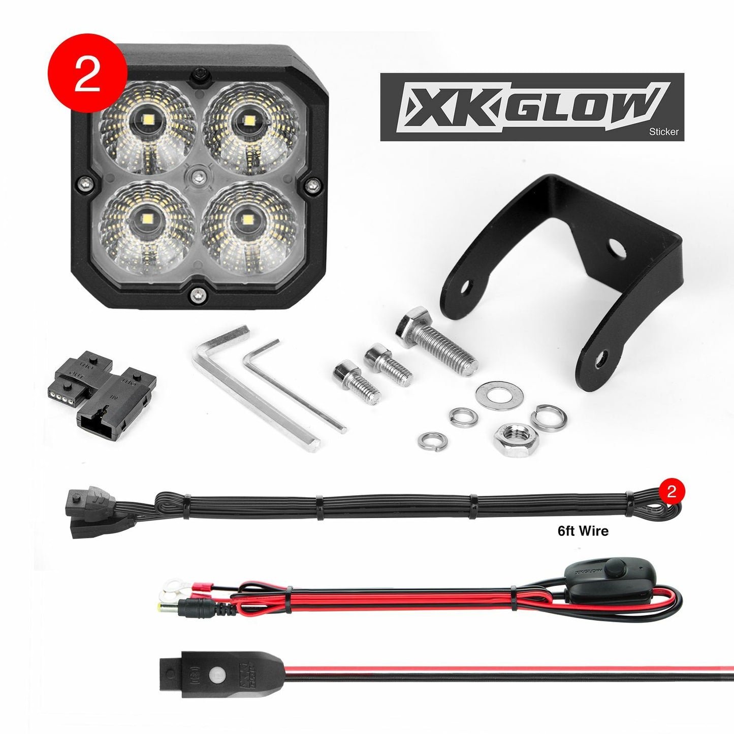 20w Rgb Pod Lights Flood Beam