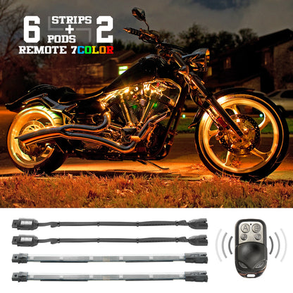 8pc 7 Color Remote