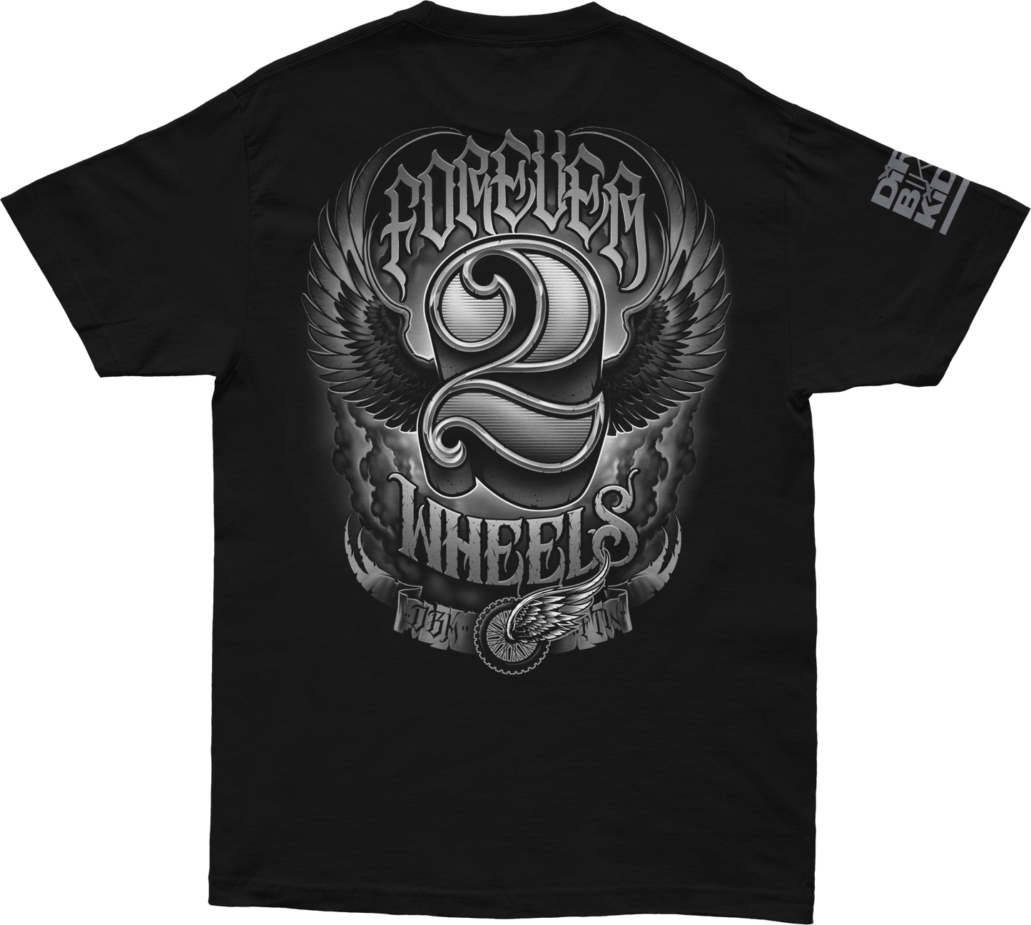 Two Wheels Tee Black 2x