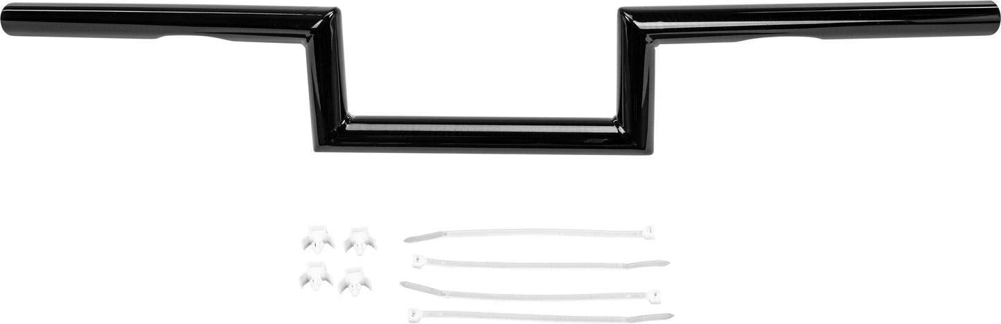 1" Z Bar Dimpled 4" Gloss Black