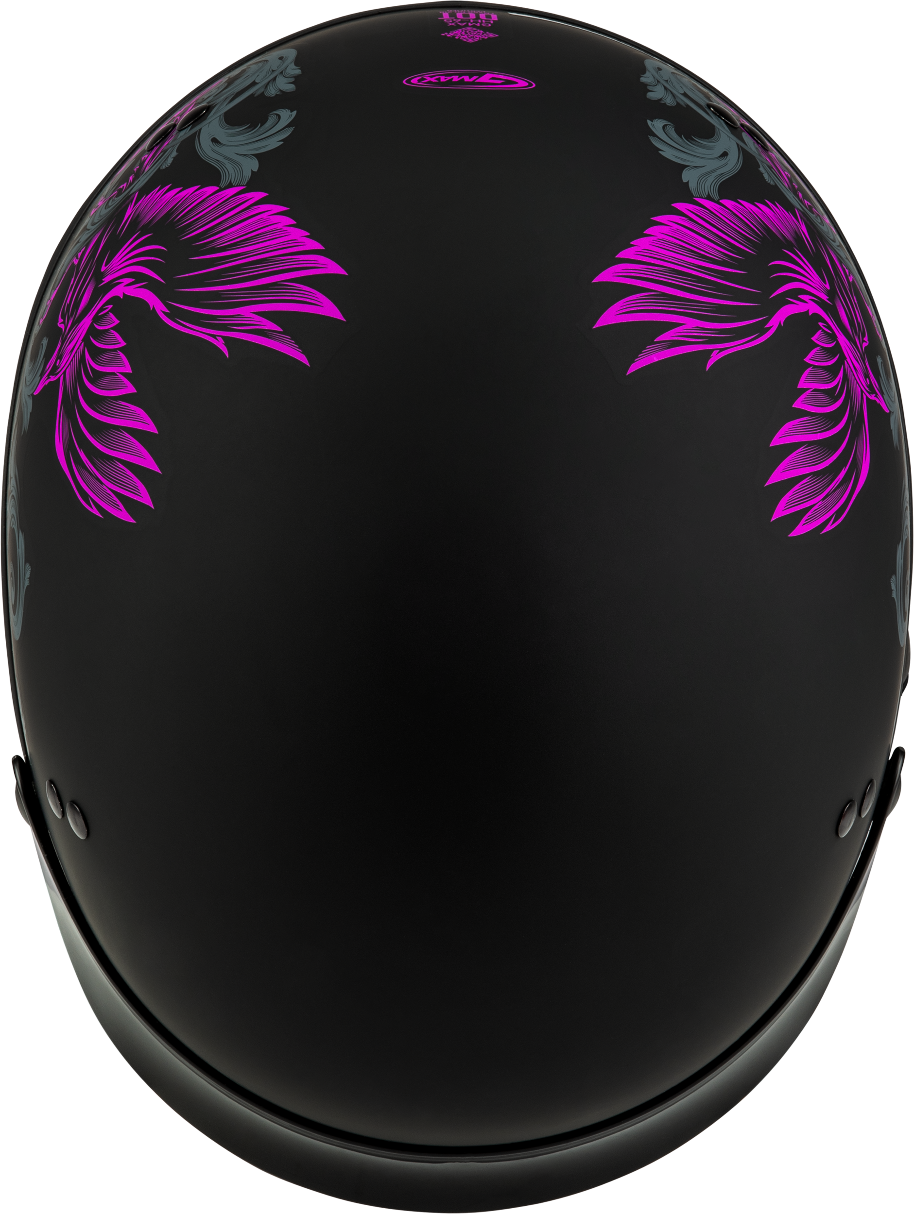 Hh 65 Corvus Helmet W/Peak Matte Black/Purple/Grey Sm