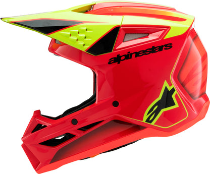 Sm3 Youth Fray Helmet Rd/Ylw Fluo/Blk Ym