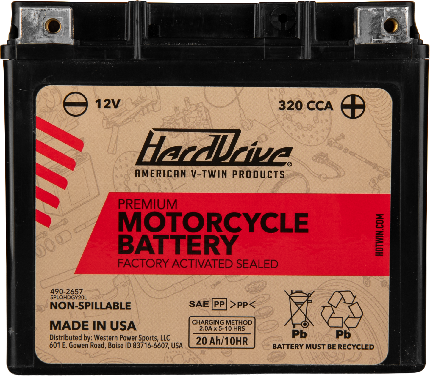 Premium Battery Gyz20hl / Ytx20hl Cca 320