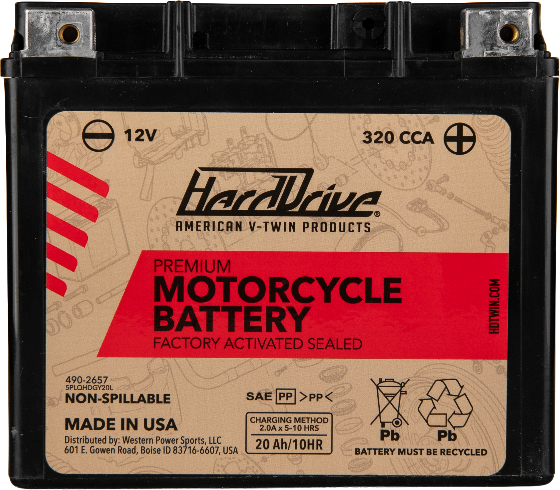 Premium Battery Gyz20hl / Ytx20hl Cca 320