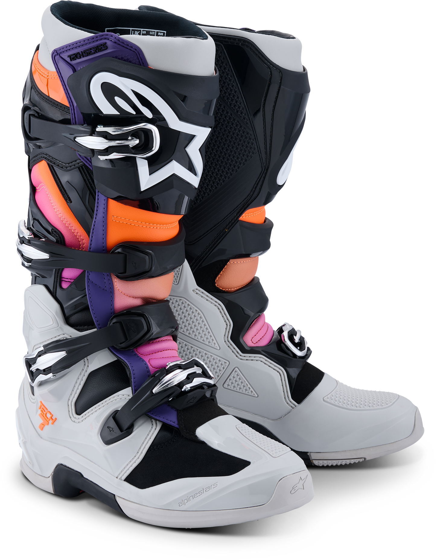 Tech 7 Blk/Lght Gry/Orng Fl/Magnta 13