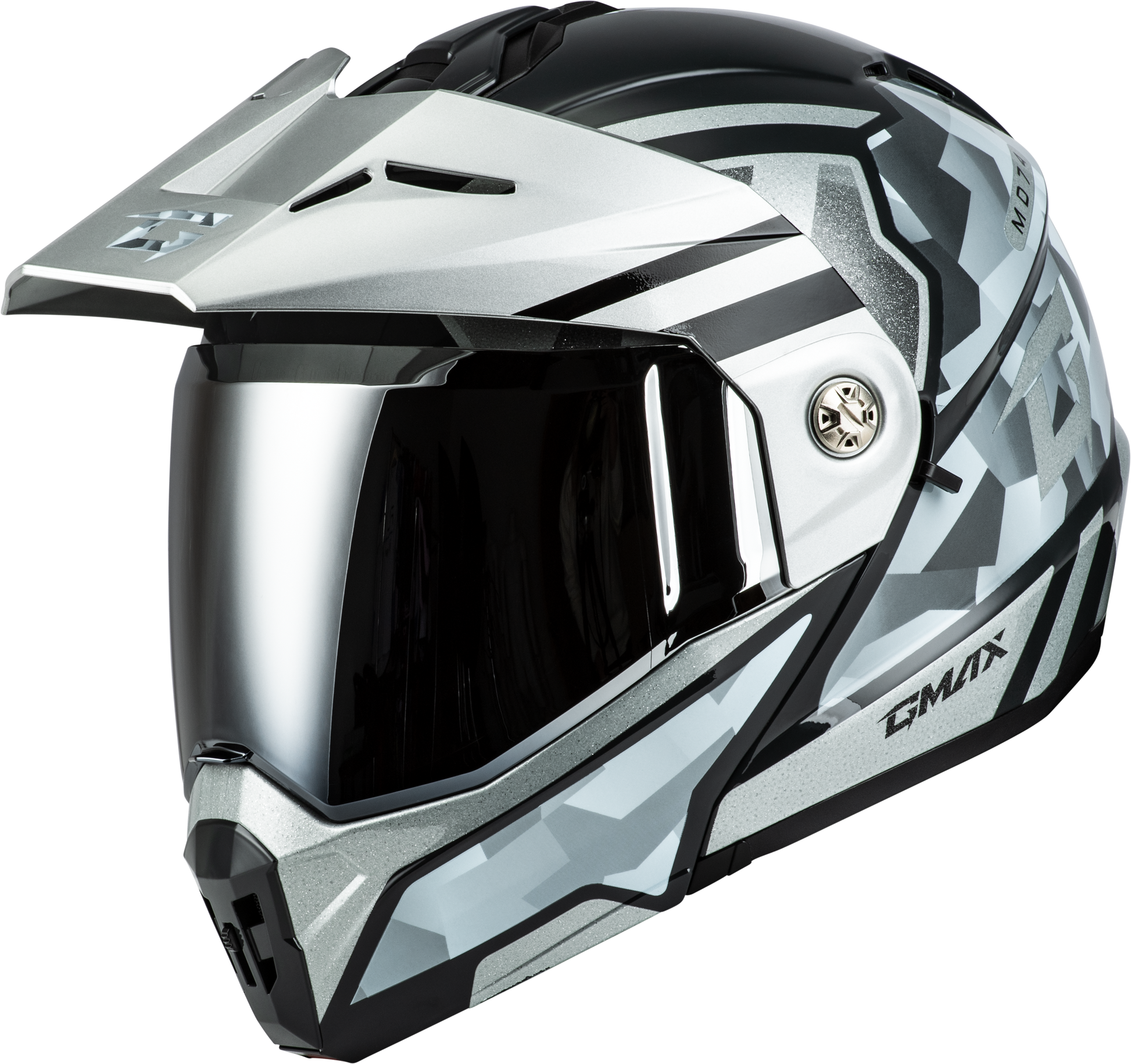 Md 74 Striker Modular Helmet W Slvr Shield Slvr/Blu Mtlc 2x