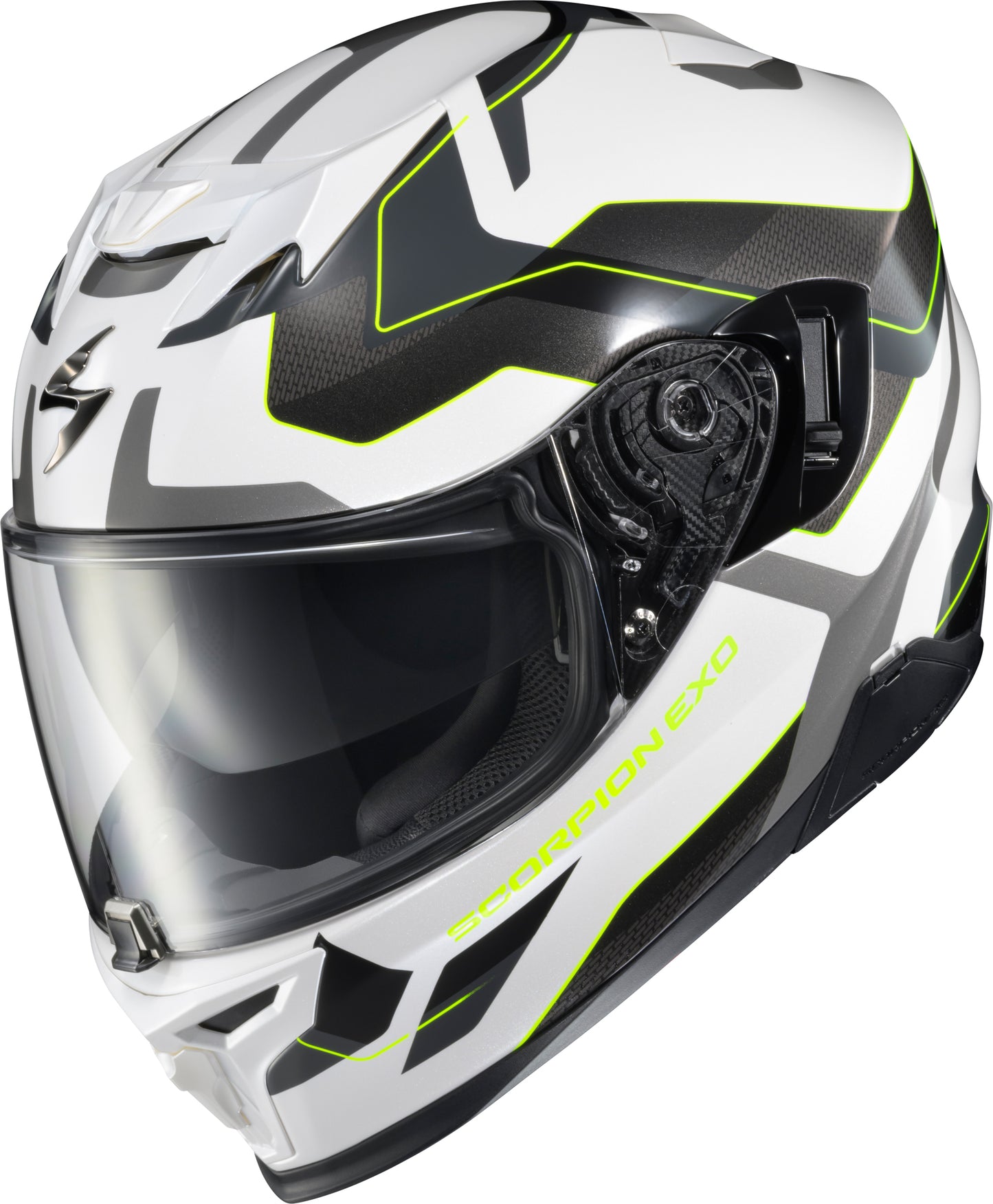 Exo T520 Full Face Helmet Zuse White/Hi Viz Xl