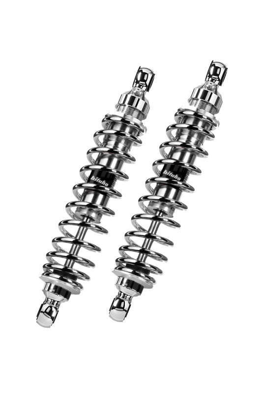 Bitubo WMB0 Twinshocks Adjustable: Spring Preload, Length 341mm, Chrome Edition