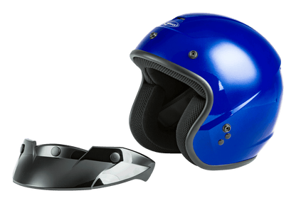 Of 2 Open Face Helmet Blue Sm
