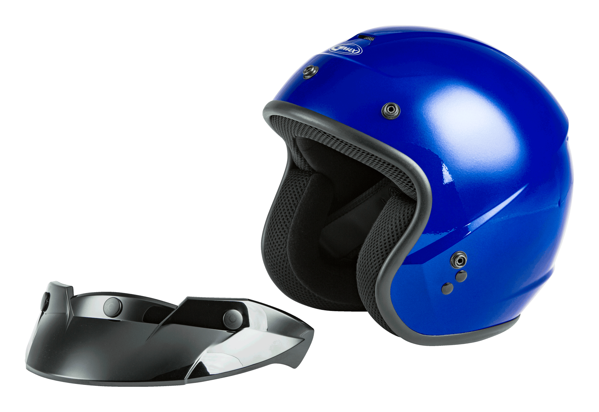 Of 2 Open Face Helmet Blue 2x