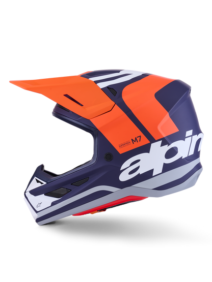 Sm7 Core Helmet Orng/Blue Matt Md